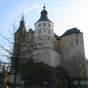 Le château de Montbéliard vu d'en bas